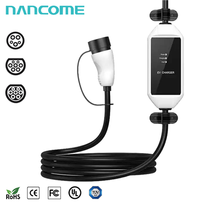 Portable EV Charger ak ekspozisyon koulè